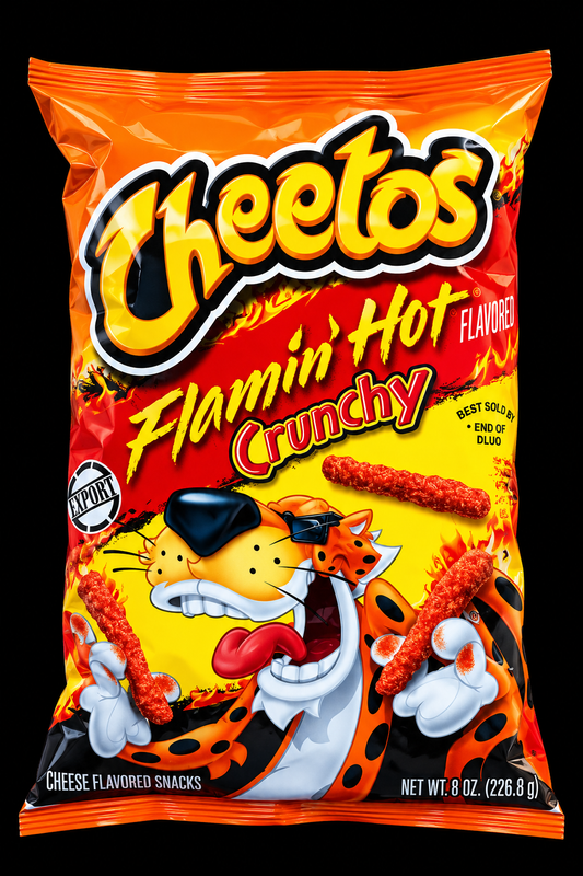 Cheetos Flamin Hot Crunchy Cheese Flavoured Snacks 226.8g (USA)