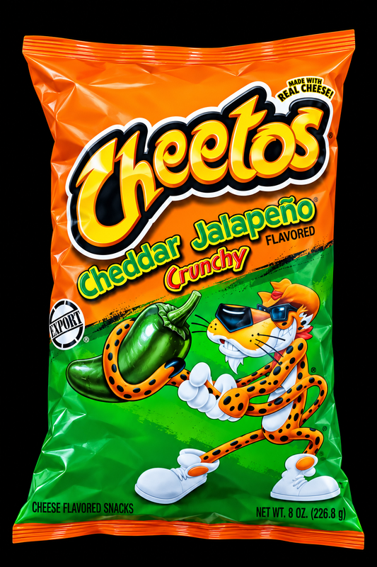 Cheetos Cheddar Jalapeno Crunchy Flavoured Snacks 226.8g (USA)