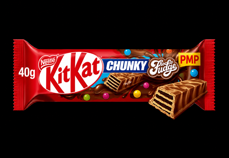 Nestlé KitKat Chunky Choco Fudge Chocolate Bar (Pack of 2)