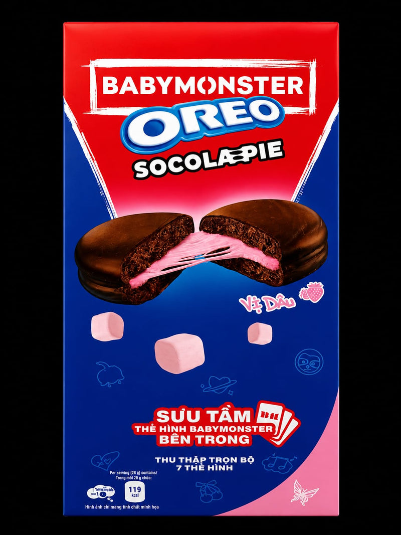 Oreo Babymonster Strawberry Soft Pie (Pack of 6)