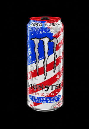 Monster Ultra Red White & Blue Razz Energy Drink (Zero Sugar)