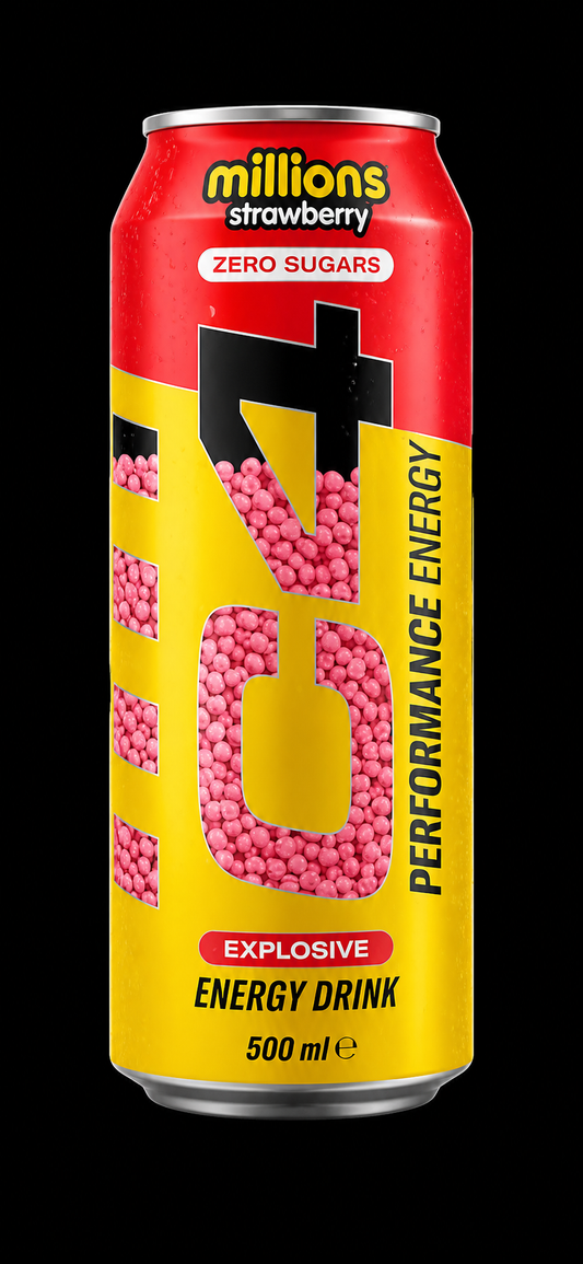 C4 Millions Strawberry Energy Drink (Zero Sugar)