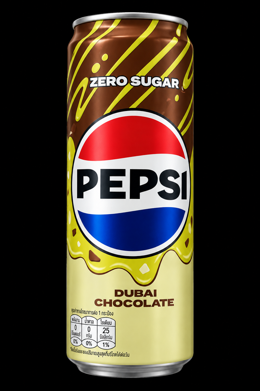 Pepsi Dubai Chocolate Zero Sugar Limited Edition Soft Drink Can