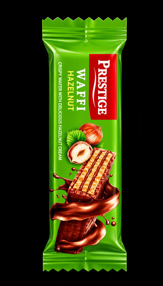 Prestige Waffi Hazelnut Crispy Wafer -Dubai imported chocolate (Pack of 2)
