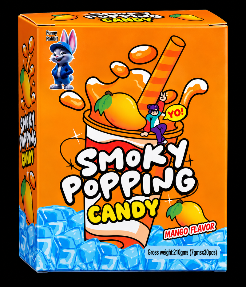 Smoky Popping Candy Mango Flavour (30-Piece Box, 210g)
 