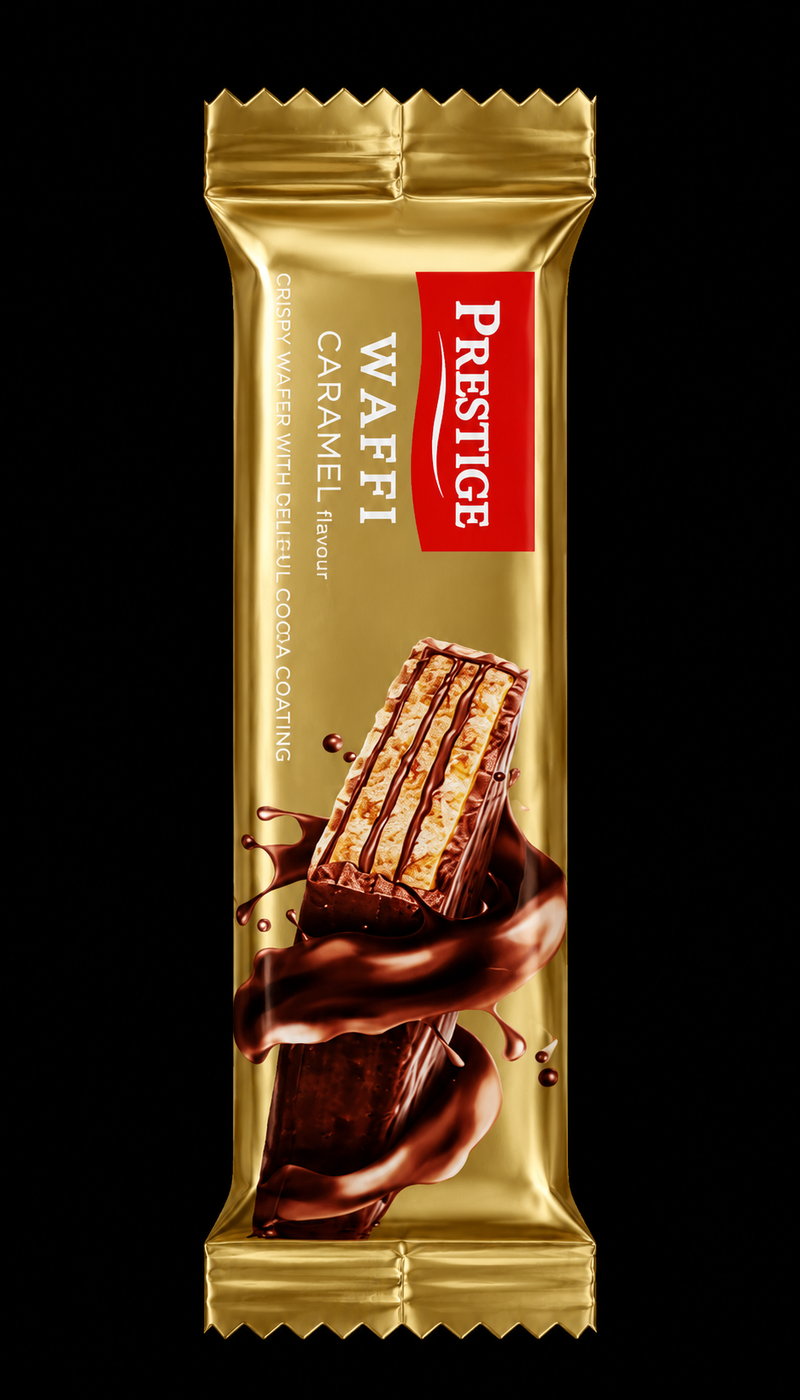 Prestige Waffi Caramel Crispy Wafer -Dubai imported chocolate (Pack of 2)